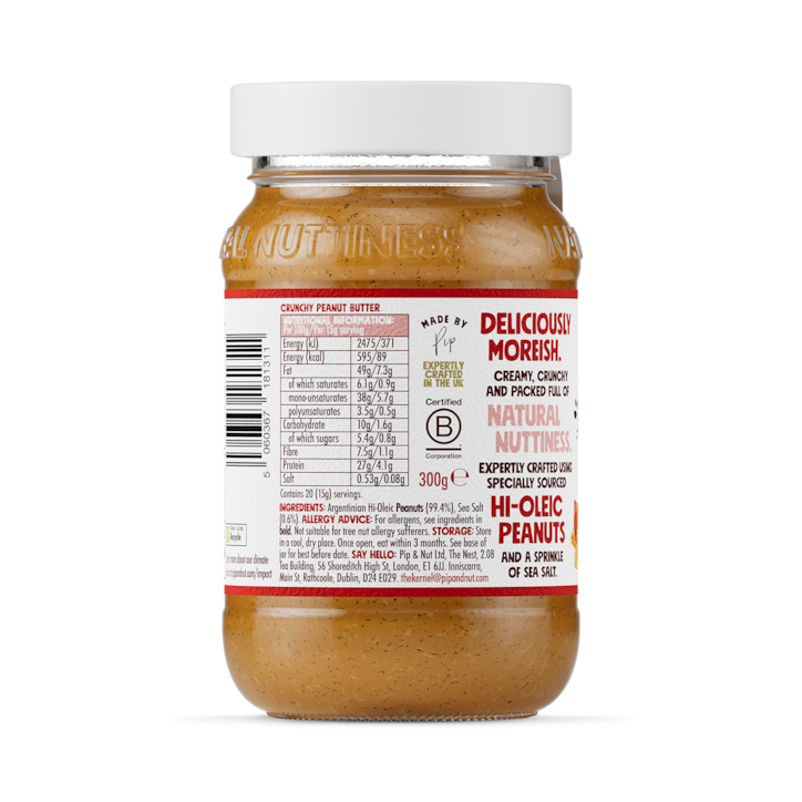 Pip & Nut Crunchy Peanut Butter 300g image 2