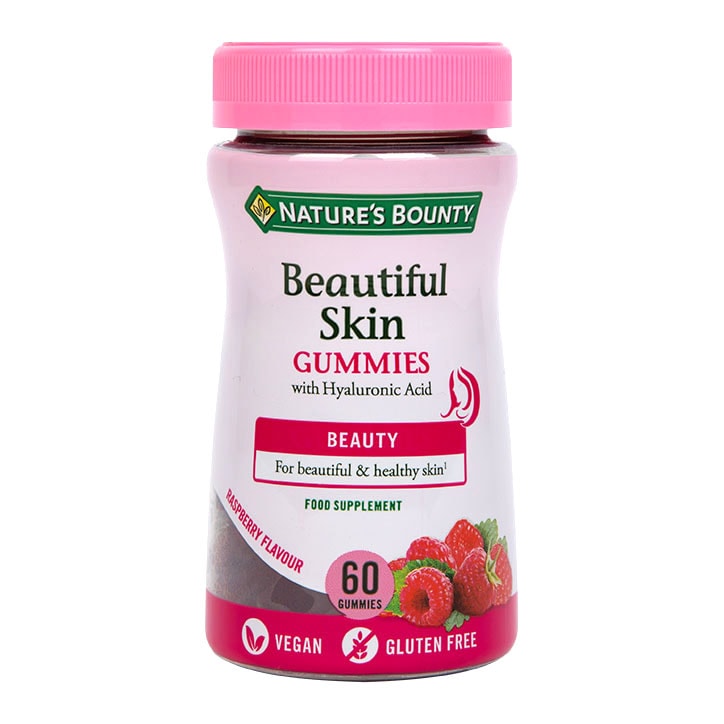 Nature's Bounty Beautiful Skin Rasberry Flavour 60 Vegan Gummies-1