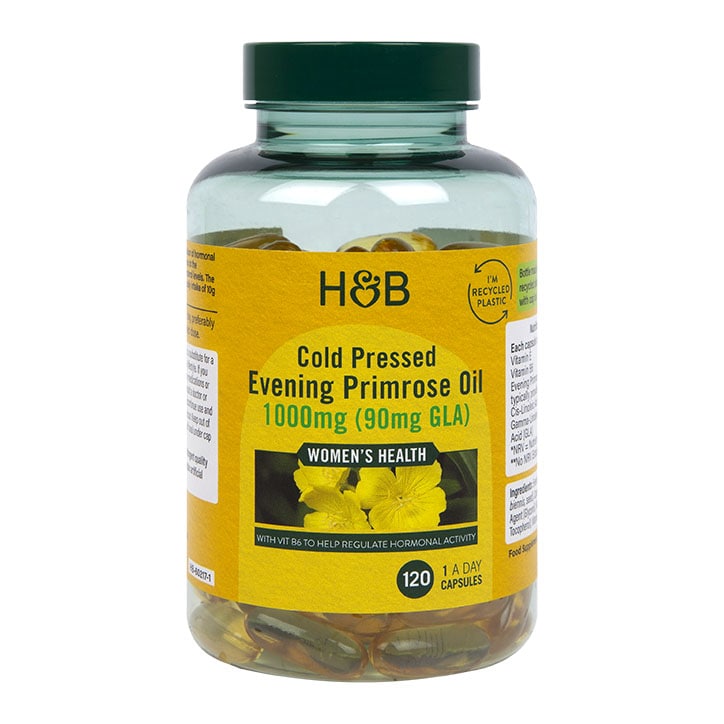 Holland & Barrett Cold Pressed Evening Primrose Oil 1000mg 120 Capsules-1