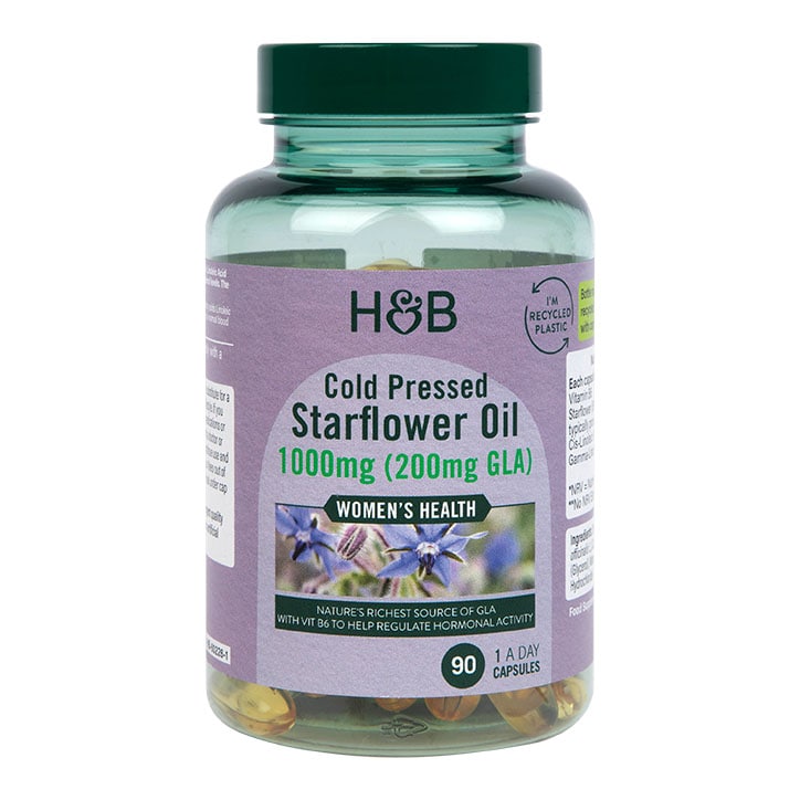 Holland & Barrett Cold Pressed Starflower Oil 1000mg 90 Capsules-1