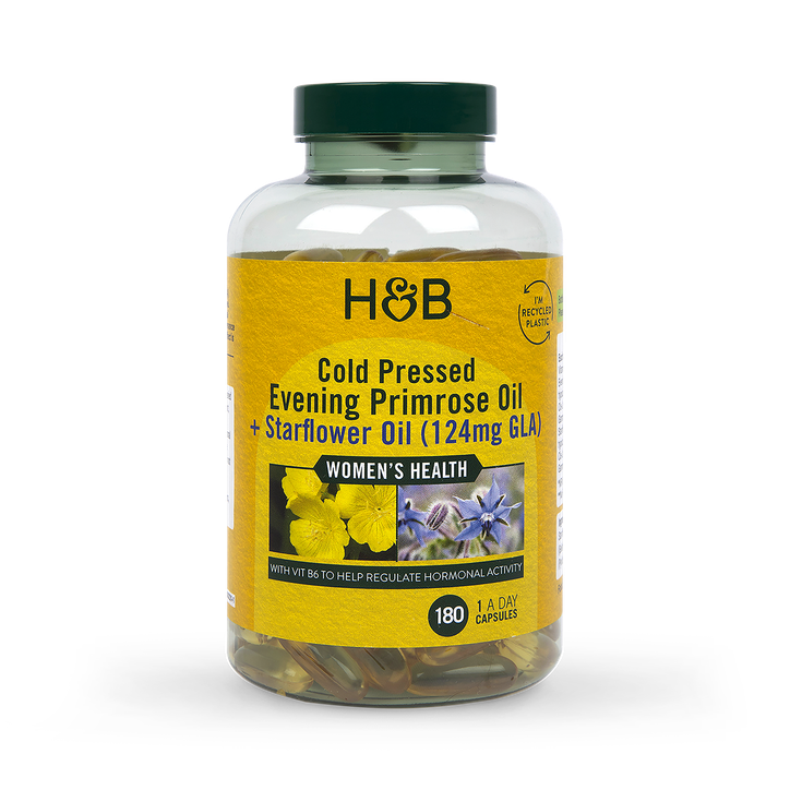 Holland & Barrett Evening Primrose Oil + Starflower Oil 180 Capsules image 1