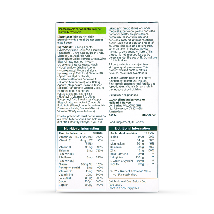 Holland & Barrett Conception Support For Her 30 Tablets image 2