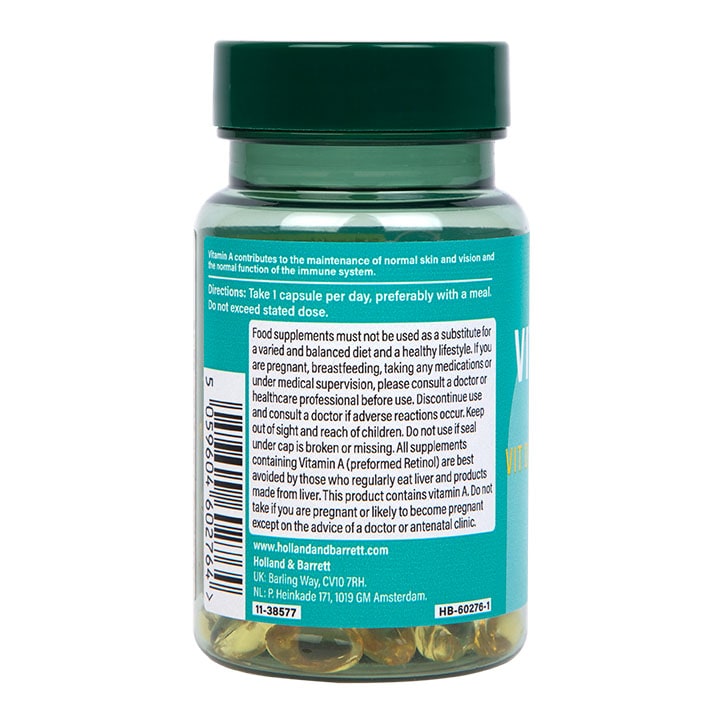 Holland & Barrett Vitamin A 3330IU + Vit D & Cod Liver Oil 90 Capsules image 3