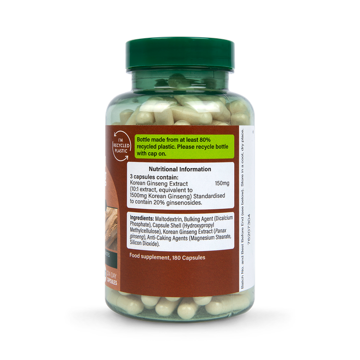 Holland & Barrett Korean Ginseng 180 Capsules image 3