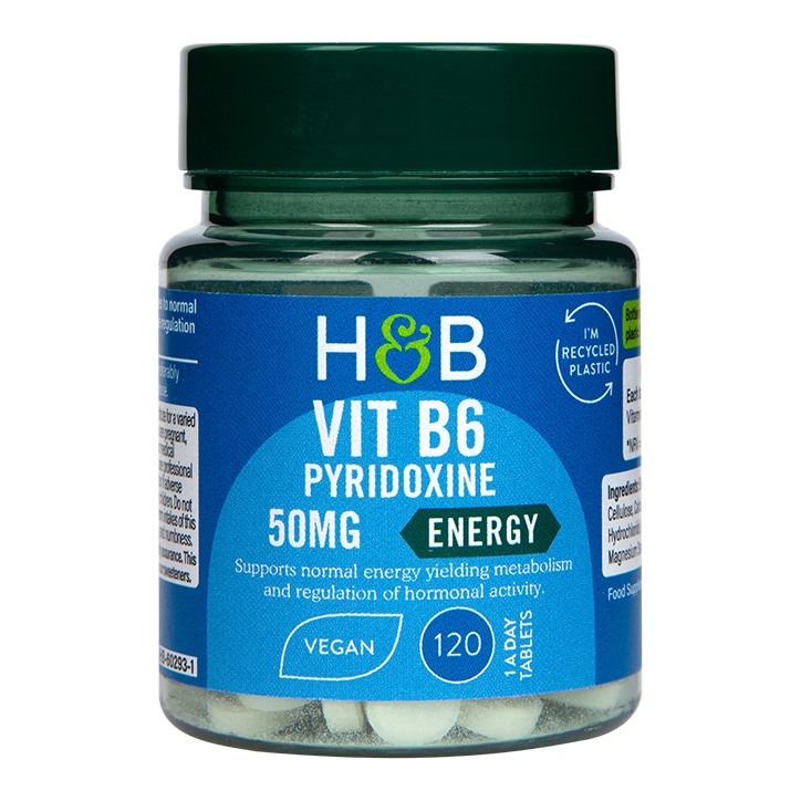Holland & Barrett Vitamin B6 + Pyridoxine 50mg 120 Tablets-1