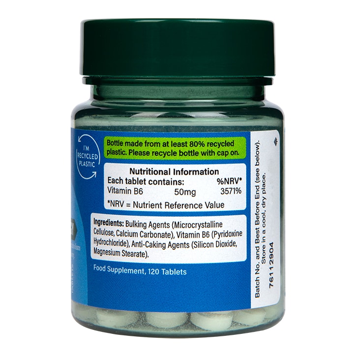 Holland & Barrett Vitamin B6 + Pyridoxine 50mg 120 Tablets-3