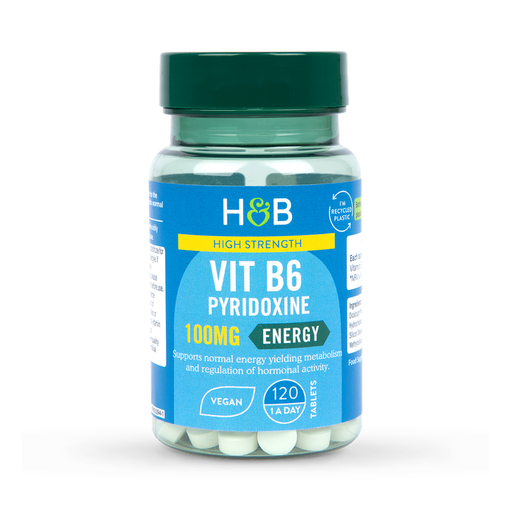 Holland & Barrett High Strength Vitamin B6 + Pyridoxine 100mg 120 Tablets image 1