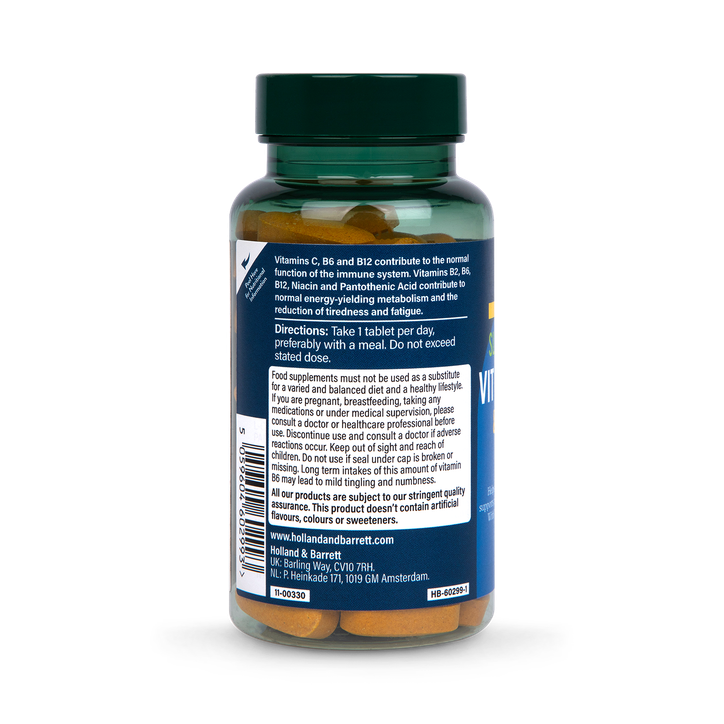 Holland & Barrett Super Strength Complete Vit B Complex + Vitamin C 60 Tablets image 3
