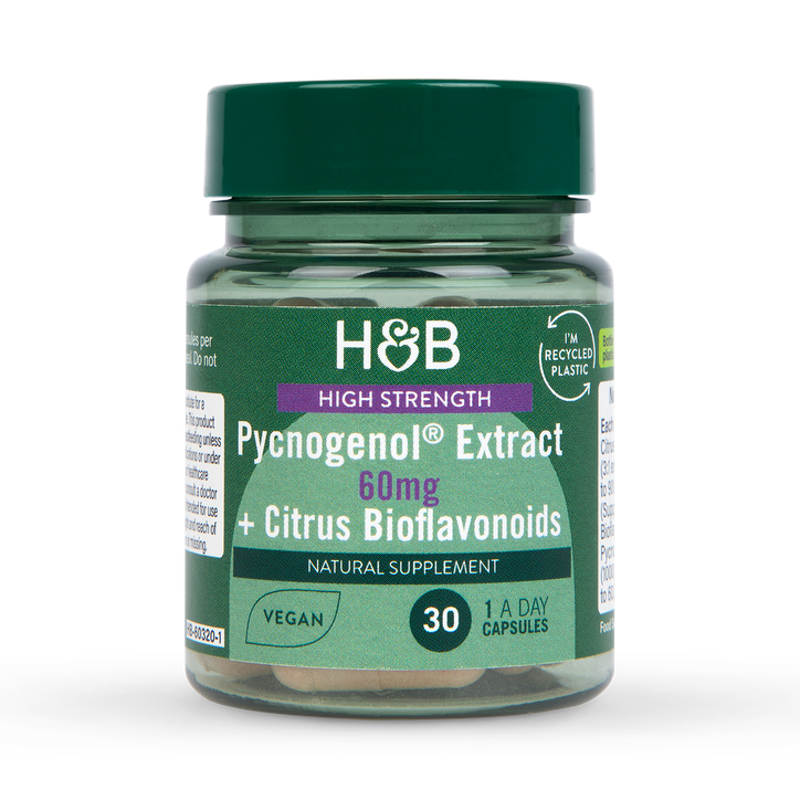 Holland & Barrett Pycnogenol 60mg 30 Capsules image 1