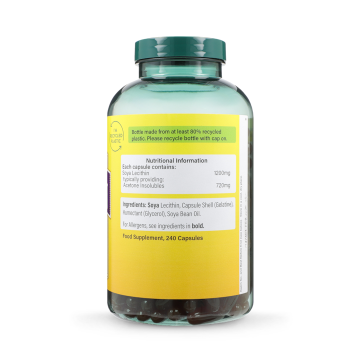 Holland & Barrett Ultra Soya Lecithin 240 Capsules 1200mg image 3