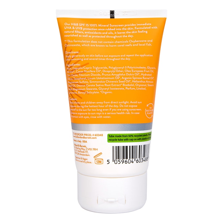 Holland & Barrett Mineral Sunscreen SPF 15 150ml image 2