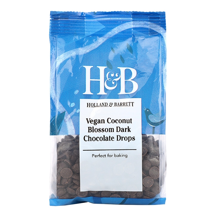 Holland & Barrett Vegan Dark Chocolate Coconut Blossom Drops 125g