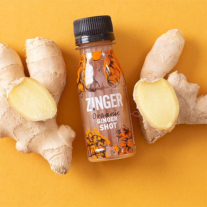 James White Drinks Organic Ginger Zinger Shots (Full Box) 15x 70ml image 3