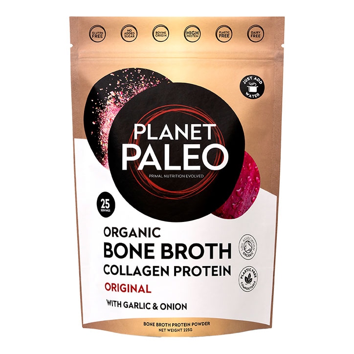Planet Paleo Organic Bone Broth Collagen Protein Pure 225g| Holland & Barrett
