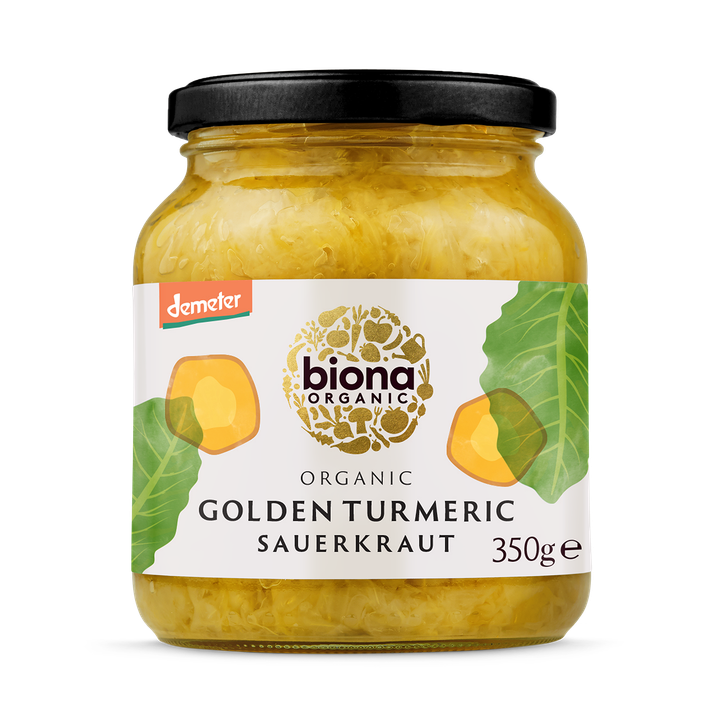 Biona Organic Sauerkraut Golden Turmeric 350g
