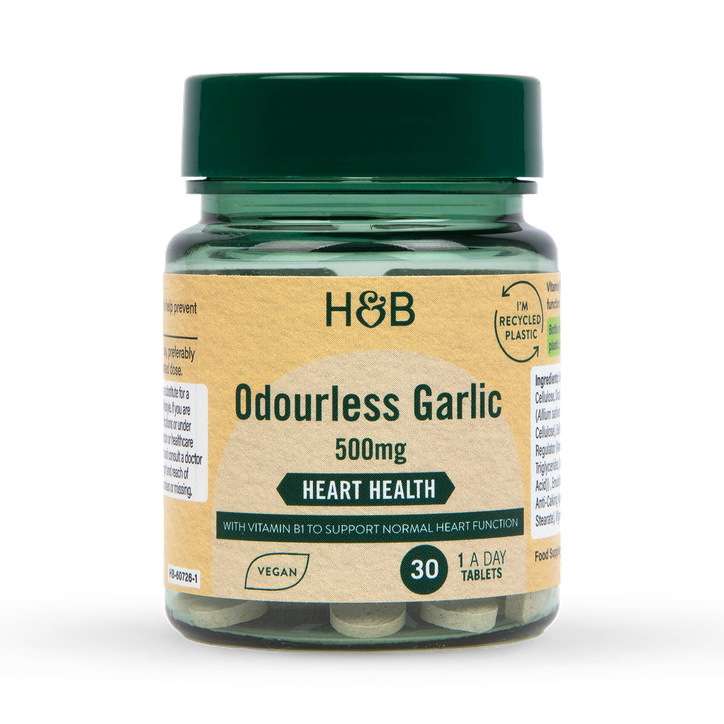 Holland & Barrett Enteric Coated Odourless Garlic 500mg 30 Tablets image 1