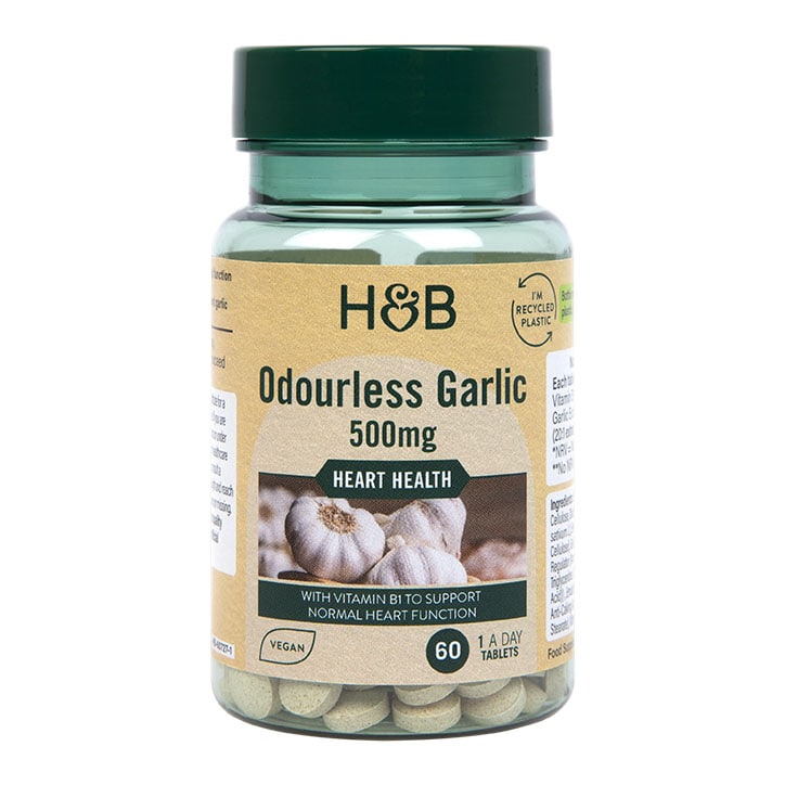 Holland & Barrett Enteric Coated Odourless Garlic 500mg 60 Tablets-1