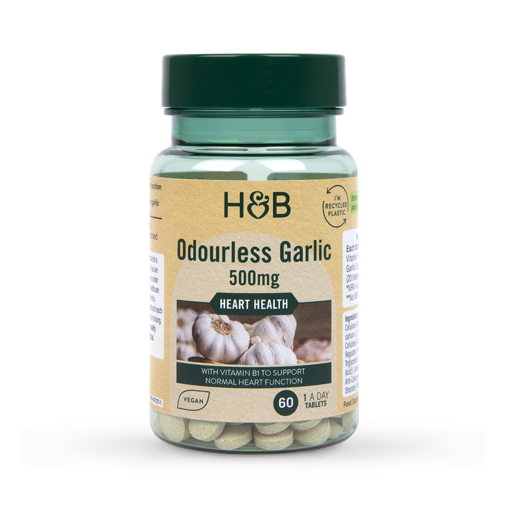 Holland & Barrett Enteric Coated Odourless Garlic 500mg Tablets - 60 Tablets