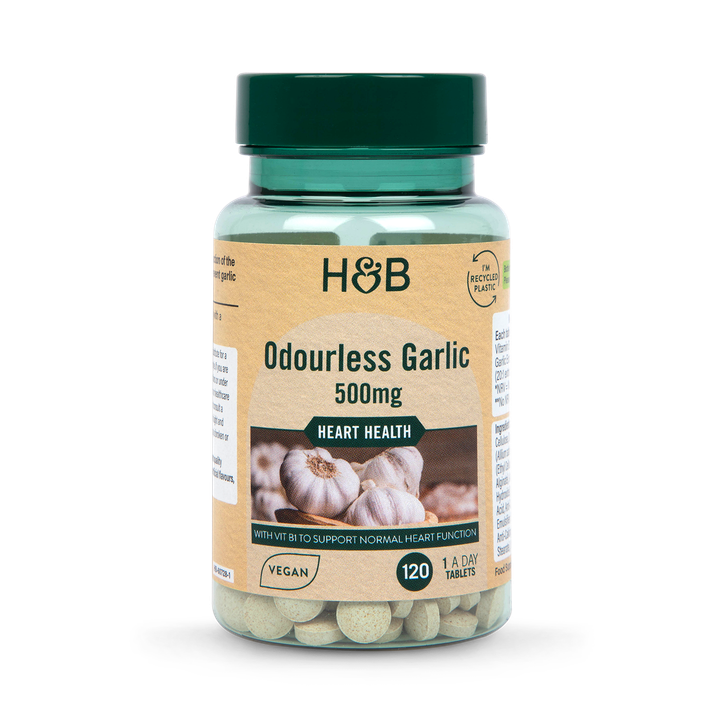 Holland & Barrett Enteric Coated Odourless Garlic 500mg 120 Tablets image 1