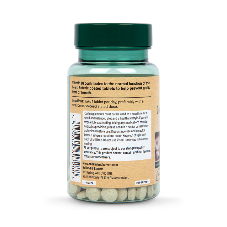 Holland & Barrett Enteric Coated Odourless Garlic 500mg 120 Tablets image 3