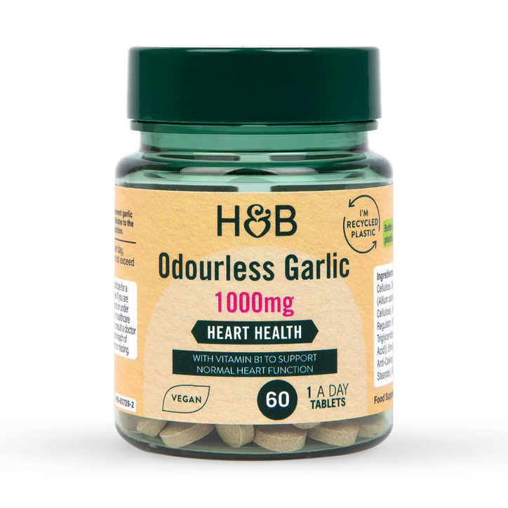 Holland & Barrett Enteric Coated Odourless Garlic 1000mg 60 Tablets image 1