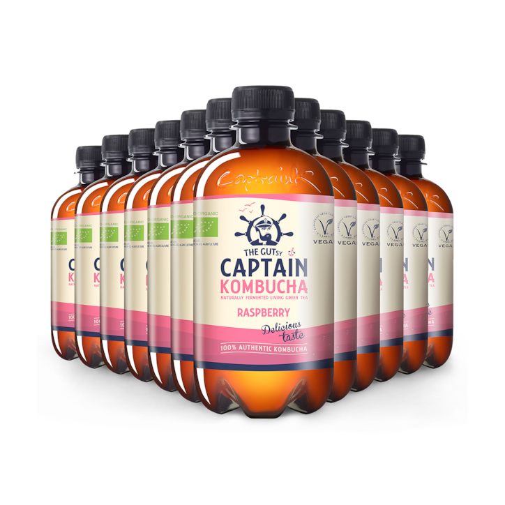 The GUTsy Captain Kombucha California Raspberry Bio-Organic 12 x 400ml image 1