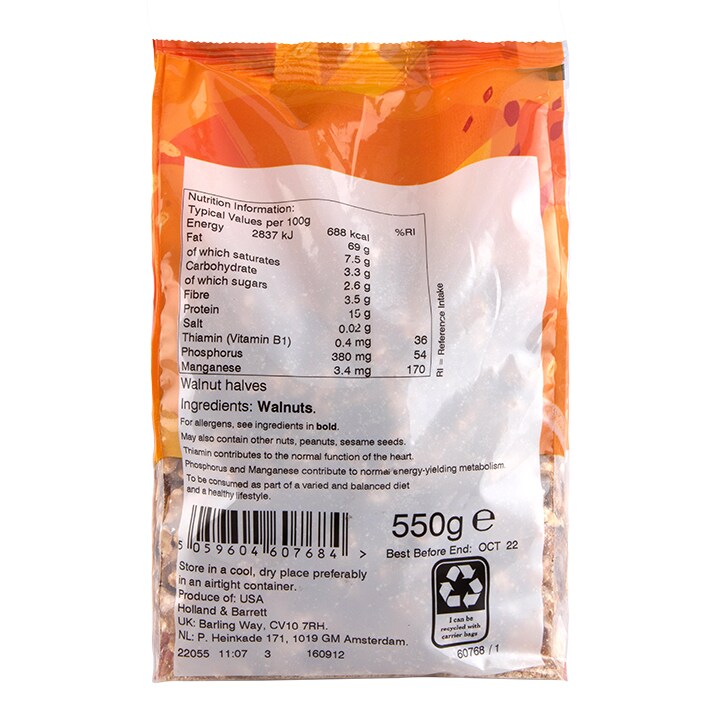 Holland & Barrett Walnut Halves 550g image 2