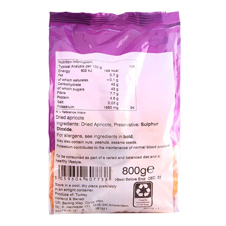 Holland & Barrett Dried Apricots 800g image 2