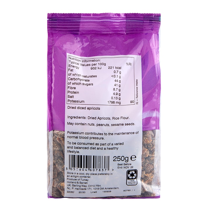 Holland & Barrett Chopped Natural Dried Apricots 250g image 2