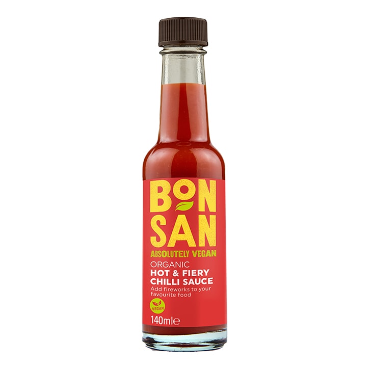 Bonsan Vegan Hot & Fiery Chilli Sauce Organic 140ml