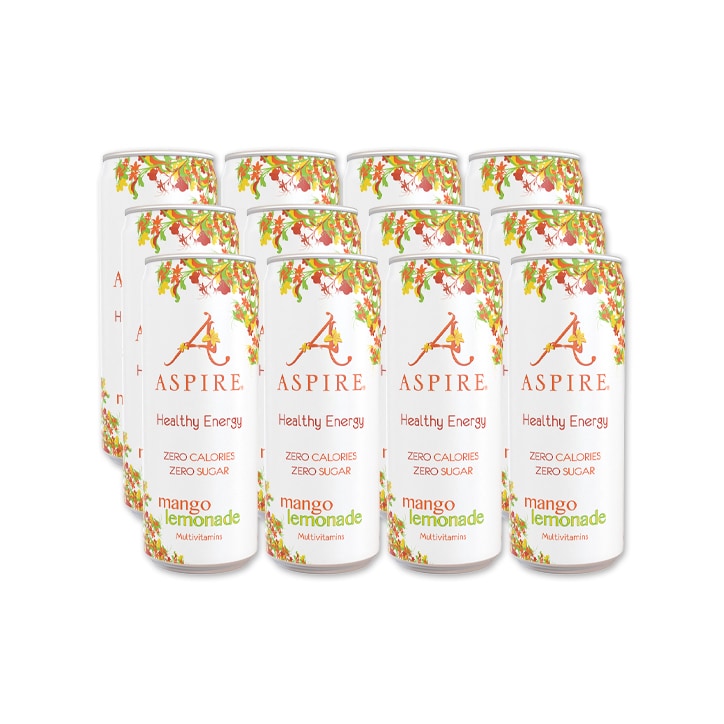 ASPIRE Healthy Energy Mango Lemonade 12 x 330ml image 1