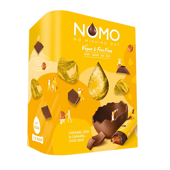 NOMO Caramel Vegan Easter Egg & Bar 148g image 1