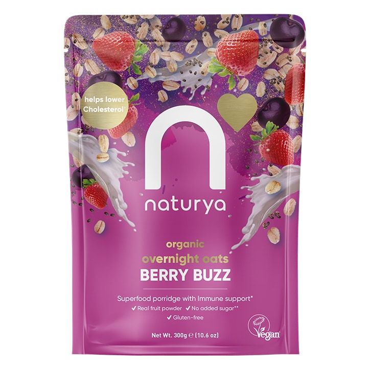 Naturya Overnight Oats Berry Buzz Organic 300g-1