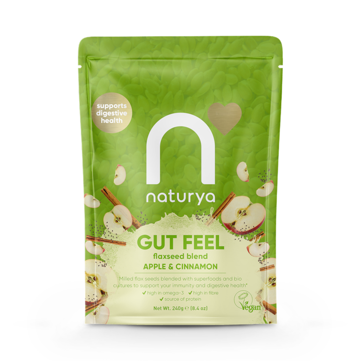 Naturya Gut Feel Flaxseed Blend Apple & Cinnamon 240g image 1