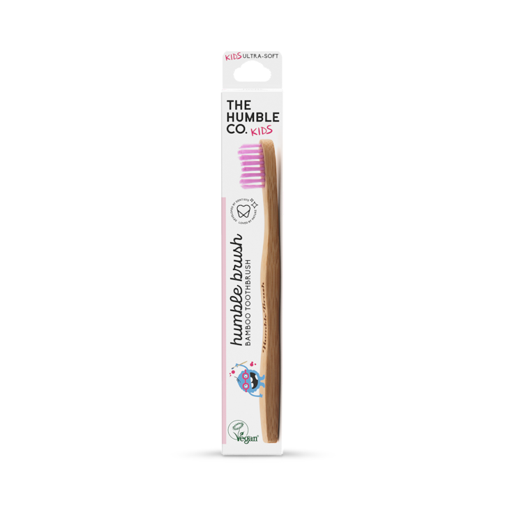Humble Bamboo Kids Ultra Soft Bristle Toothbrush (Blue, Purple, White or Yellow) image 2