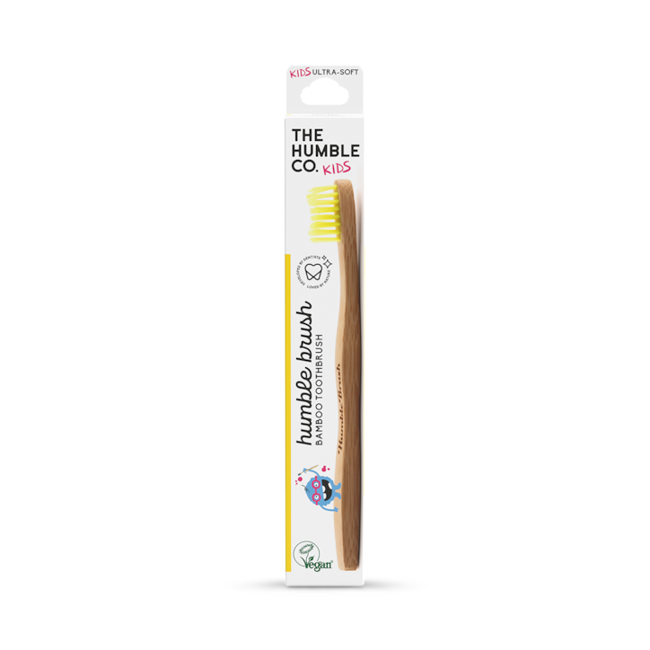 Humble Bamboo Kids Ultra Soft Bristle Toothbrush (Blue, Purple, White or Yellow) image 3
