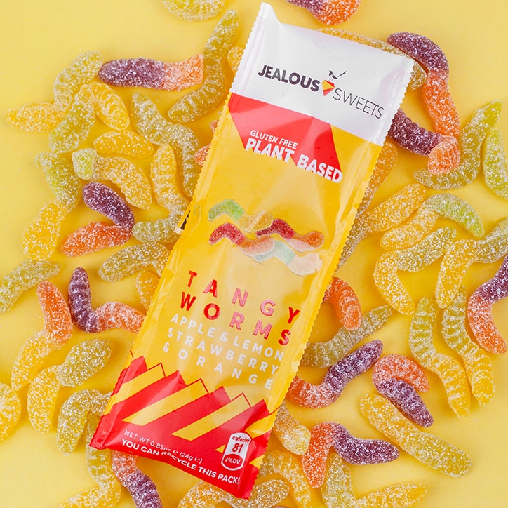 Jealous Sweets Tangy Worms Shot Bag 24g image 2