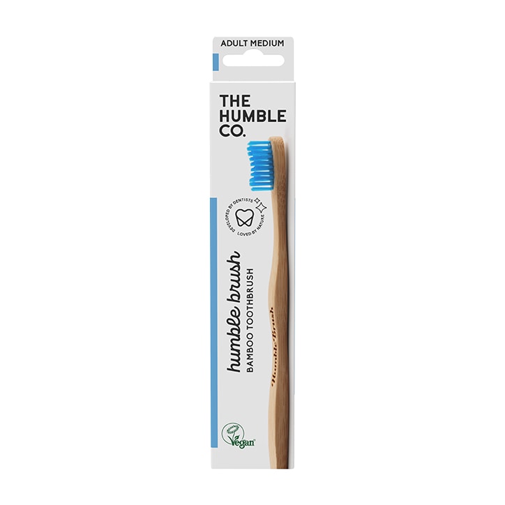 Humble Bamboo Adult Medium Bristle Toothbrush (Blue, Purple, White or Green)-1