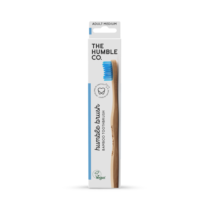 Humble Bamboo Adult Medium Bristle Toothbrush (Blue, Purple, White or Green) image 1