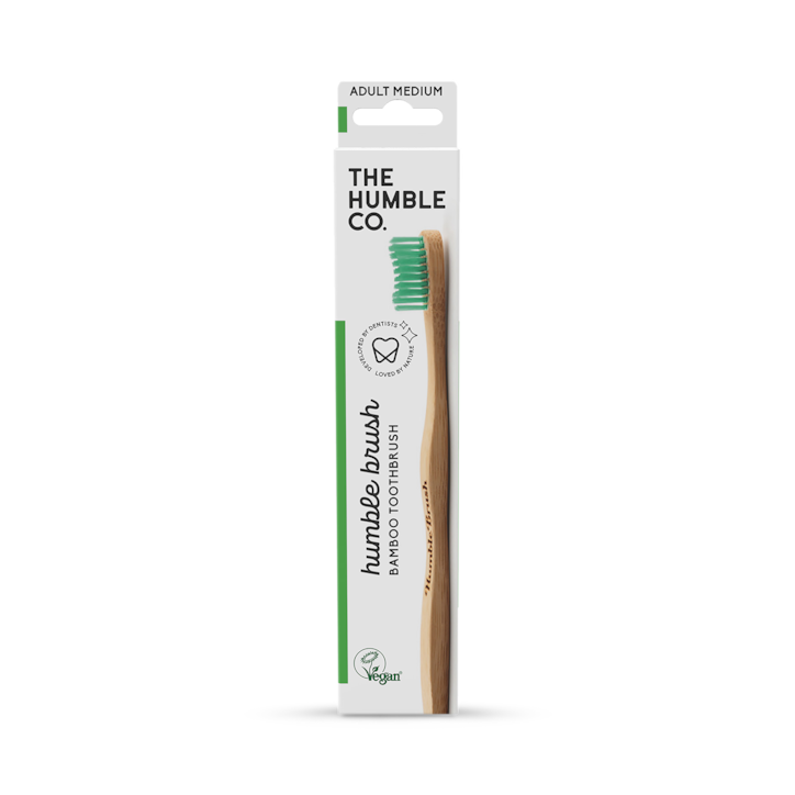 Humble Bamboo Adult Medium Bristle Toothbrush (Blue, Purple, White or Green) image 3