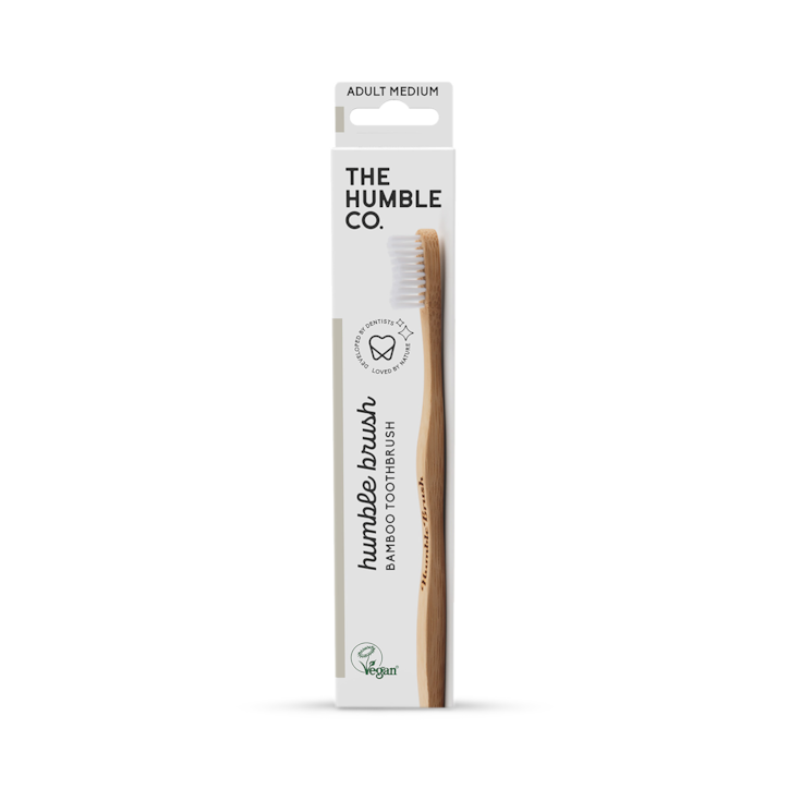 Humble Bamboo Adult Medium Bristle Toothbrush (Blue, Purple, White or Green) image 4