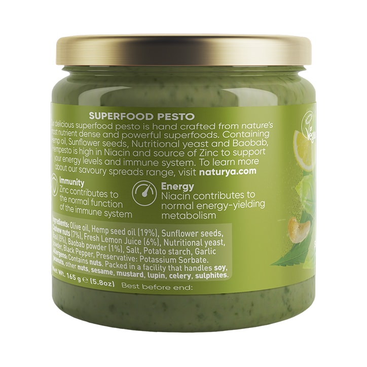 Naturya Hempesto Natural Pesto 165g image 2