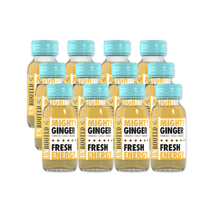 Unrooted Good Energy – Mighty Ginger and Chilli Shot 12x 60ml image 1