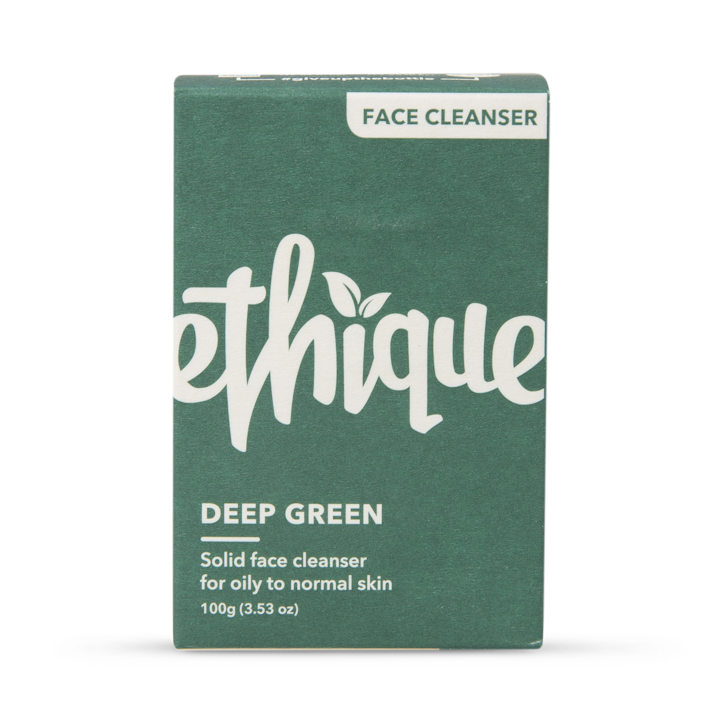 Ethique Deep Green - Solid face cleanser for balanced to oily skin 100g