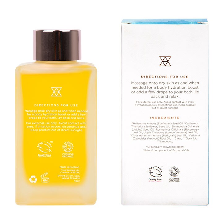 True Skincare Organic Softening Petitgrain & Rosemary Bath & Body Oil 110ml image 2