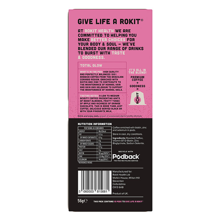Rokit Coffee Healthy Hair, Skin & Nails Coffee 10 Nespresso Compatible Pods image 3
