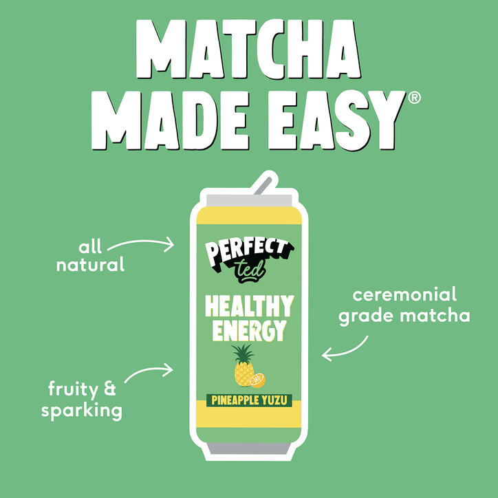 PerfectTed Matcha Pineapple Yuzu Energy Drink 250ml image 4