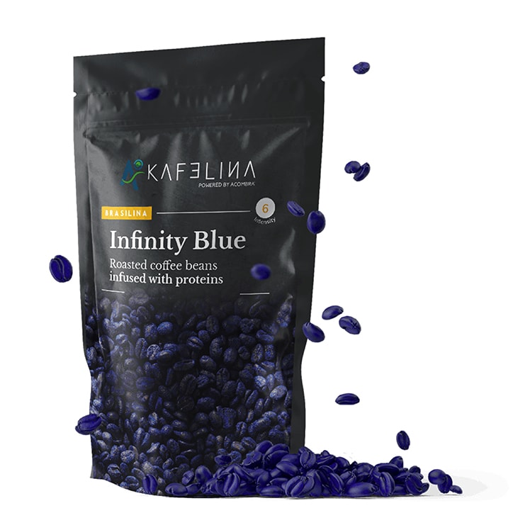Kafelina Infinity Blue Coffee Beans with Blue Spirulina 250g image 2