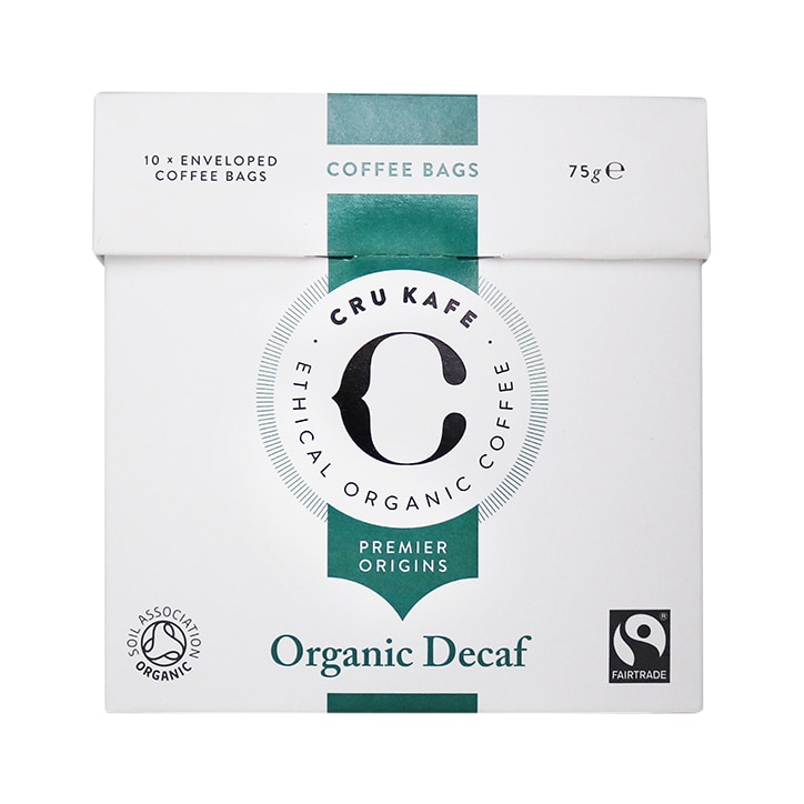 CRU Kafe Organic Decaf Coffee 10 Bags