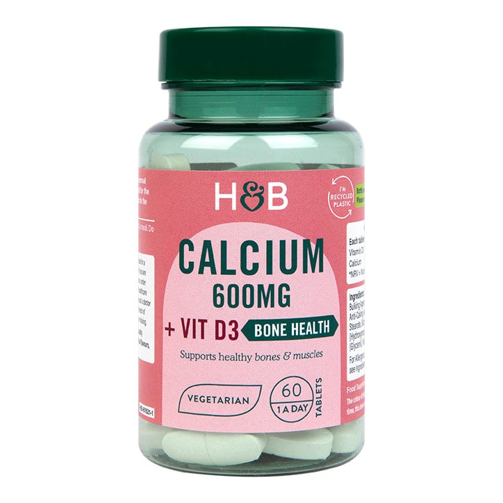 Holland & Barrett Calcium + Vitamin D 600mg 60 Tablets-1
